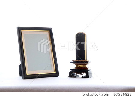 A portrait of the deceased placed by the window and mortuary tablet 6 A portrait of the deceased placed by the window and mortuary tablet 6 97536825