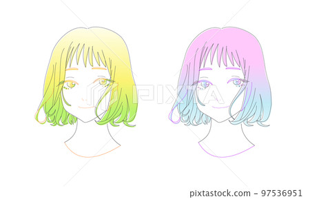 Inner color style female illustration 97536951