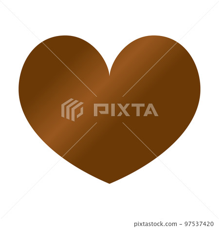 Simple heart illustration (brown) 97537420