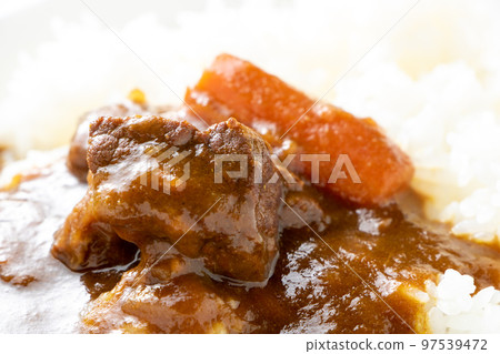 A close-up of curry rice (beef curry rice). 97539472