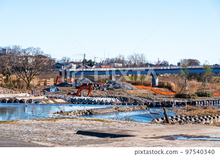 River construction, timber framing work, floor consolidation work River construction, timber framing work, floor consolidation work 97540340