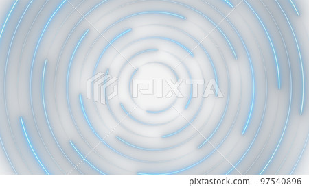 CG circle: Many shining light spots and light trails fluttering in a circle 97540896