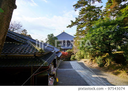 從東大寺正丘眺望東大寺和紀念品商店 從東大寺正丘眺望東大寺和紀念品商店 97543074