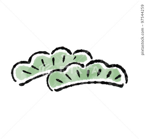 Hand-drawn / New Year's card / New Year / Illustration material 97544259