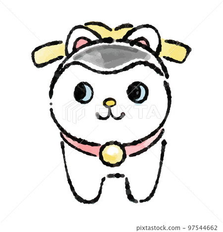 Komainu/手繪/新年賀卡/新年/插圖素材 97544662