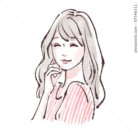 女性插畫素材 97546311