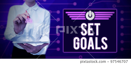 Conceptual caption Set Goals. Business idea Defining or achieving something in the future based on plan Conceptual caption Set Goals. Business idea Defining or achieving something in the future based on plan 97546707