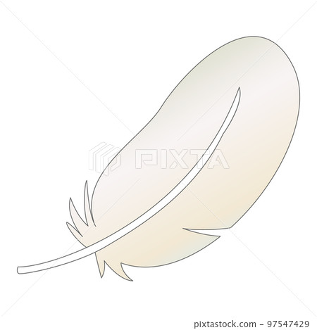 simple white feather illustration simple white feather illustration 97547429