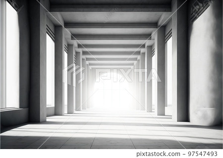 Medieval corridor with a fantastical atmosphere - Stock Illustration ...