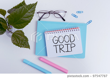 Conceptual caption Good Trip. Internet Concept A journey or voyage,run by boat,train,bus,or any kind of vehicle 97547787