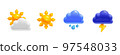 Cartoon Weather Icons in 3d Realistic Style 97548033