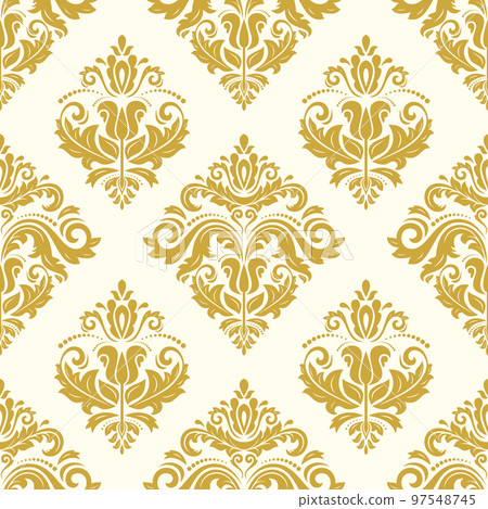 Orient Damask Seamless Vector Background With Arabesques Orient Damask Seamless Vector Background With Arabesques 97548745