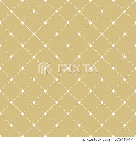 Seamless Geometric Vector Pattern With Dotted Rhombuses Seamless Geometric Vector Pattern With Dotted Rhombuses 97548747
