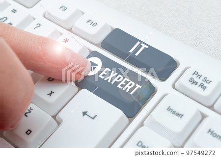 Writing displaying text It Expert. Business approach person with a high level of knowledge in information technology Writing displaying text It Expert. Business approach person with a high level of knowledge in information technology 97549272