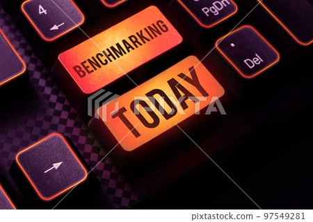 Writing displaying text Benchmarking. Business idea Evaluate something by comparison with a standard Strategy Writing displaying text Benchmarking. Business idea Evaluate something by comparison with a standard Strategy 97549281