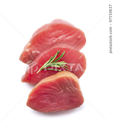 Tuna fish on white backgrounds. Tuna fish on white backgrounds. 97550637