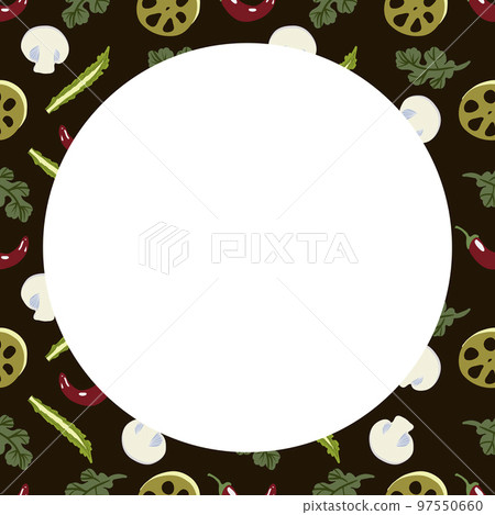 Vector food template, Panasian cuisine frame. Asian food,japanese sushi. Vector food template, Panasian cuisine frame. Asian food,japanese sushi. 97550660