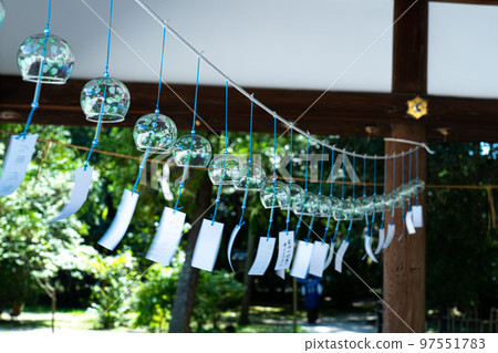[World Heritage Cultural Assets of Ancient Kyoto] [Yamashiro Province Ichinomiya] Kamigamo Shrine Wind Chimes Hanging in the Dressing Room 2 Kita Ward, Kyoto City, Kyoto Prefecture 97551783