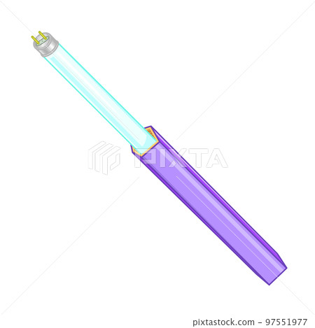 淡藍色直管日光燈和紫盒 淡藍色直管日光燈和紫盒 97551977