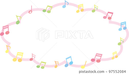 Musical note title frame_pink 97552084