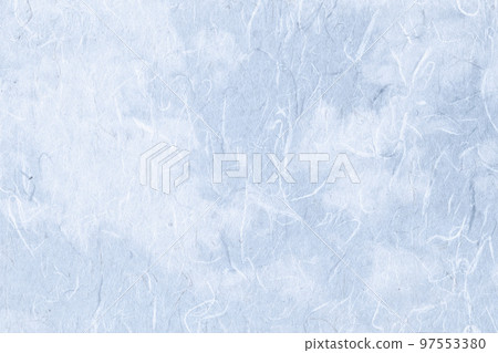 The unevenly dyed Unryu Japanese paper with fibers dancing against the blue sky 97553380