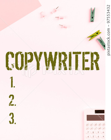 Hand writing sign Copywriter. Conceptual photo writing the text of advertisements or publicity material 97553432