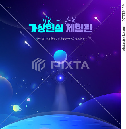 Metaverse Universe Cyber Neon Template 02 97553459