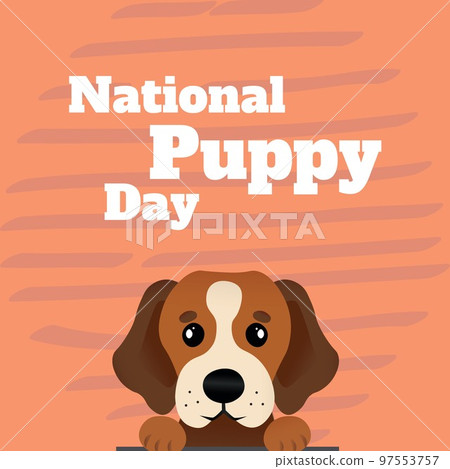 Composition of national puppy day text over dog icon Composition of national puppy day text over dog icon 97553757