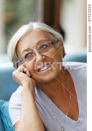 Portrait of beautiful senior woman with white hair Portrait of beautiful senior woman with white hair 97553854