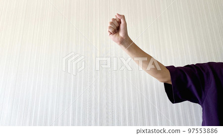 舉起拳頭的手 舉起拳頭的手 97553886