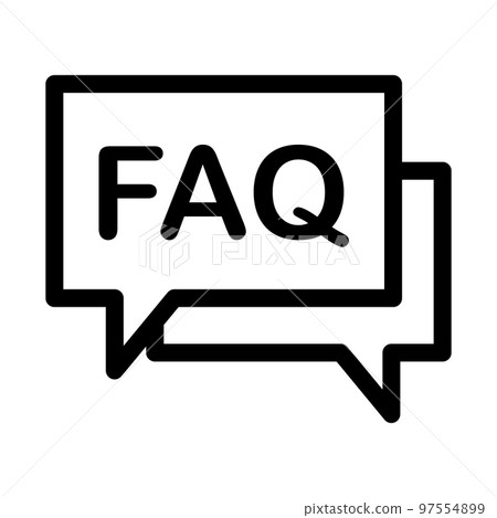 Faq icon vector for graphic design, logo, website, social media, mobile app, ui illustration 97554899