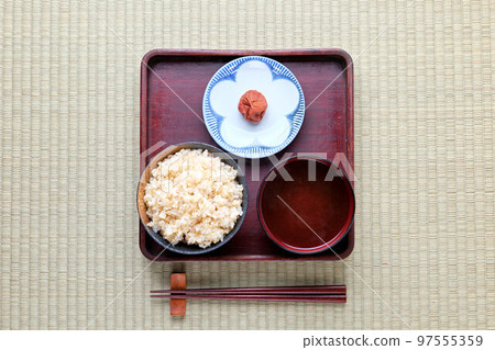 Meal of Japanese common people (Edo period style) 97555359