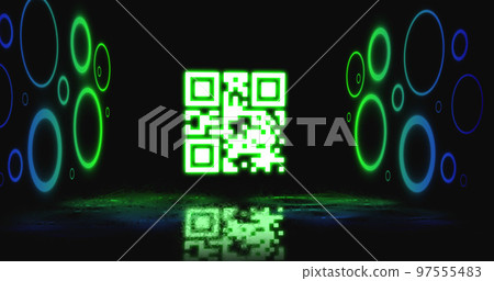 Image of flickering white QR code Image of flickering white QR code 97555483