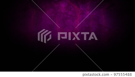 QR code scanner with neon elements against distressed background 97555488
