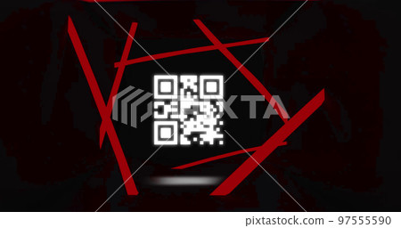 Image of flickering white QR code Image of flickering white QR code 97555590