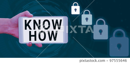 Sign displaying Know How. Internet Concept The process to learn of doing things you will do for the first time Sign displaying Know How. Internet Concept The process to learn of doing things you will do for the first time 97555646