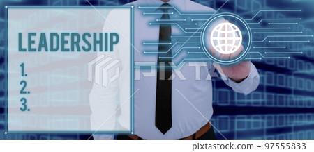 Inspiration showing sign Leadership. Conceptual photo Ability Activity involving leading a group of people or company Inspiration showing sign Leadership. Conceptual photo Ability Activity involving leading a group of people or company 97555833