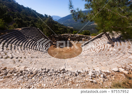 Well preserved semi-circular theater of Arycanda Well preserved semi-circular theater of Arycanda 97557952