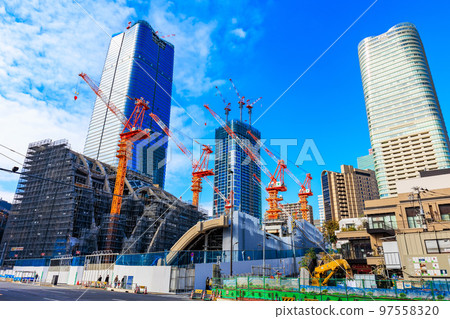 Redevelopment of Toranomon and Azabudai seen from the vicinity of Toranomon 5-chome, Tokyo 97558320