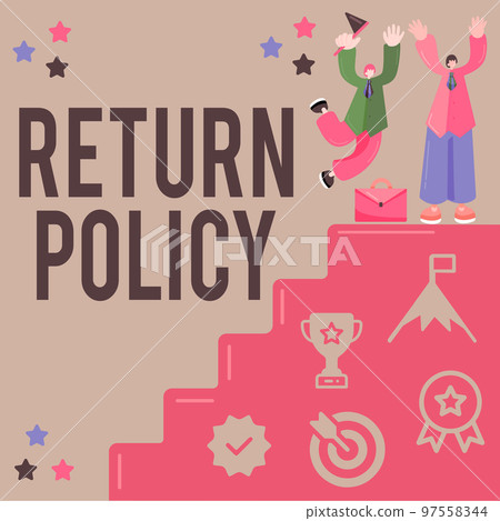Text caption presenting Return Policy. Business showcase Tax Reimbursement Retail Terms and Conditions on Purchase Text caption presenting Return Policy. Business showcase Tax Reimbursement Retail Terms and Conditions on Purchase 97558344