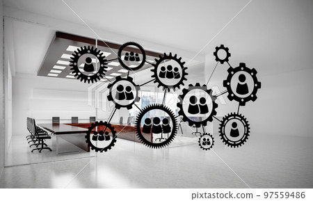 Networking and wireless connection as concept for effective modern business 97559486