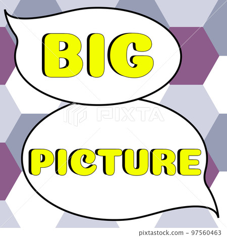 Inspiration showing sign Big Picture. Business overview most important facts about certain situation and its effects 97560463