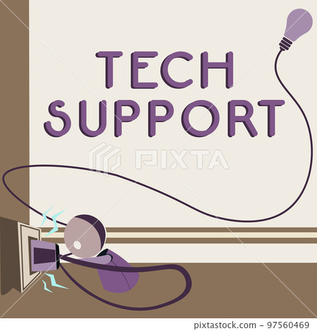 Writing displaying text Tech Support. Concept meaning Assisting individuals who are having technical problems Writing displaying text Tech Support. Concept meaning Assisting individuals who are having technical problems 97560469