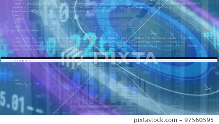Image of binary code over background in globe and mid Image of binary code over background in globe and mid 97560595