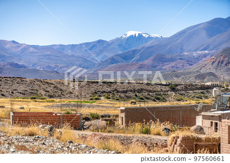 landscape of the South American Andes mountains landscape of the South American Andes mountains 97560661