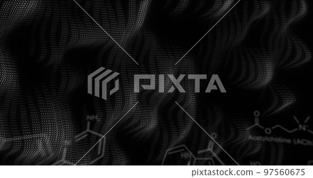 Image of qr code and network of connections over black background Image of qr code and network of connections over black background 97560675