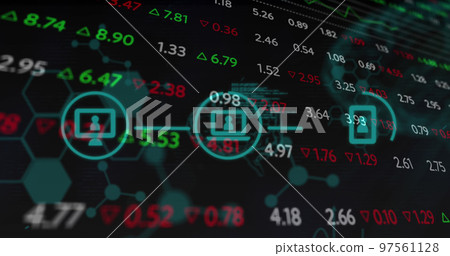 Image of statistics and financial data processing 97561128
