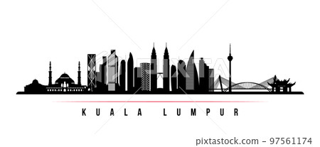 Kuala Lumpur skyline horizontal banner.  97561174