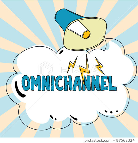 Inspiration showing sign Omnichannel. Internet Concept type of retail that integrates the different methods of shopping 97562324