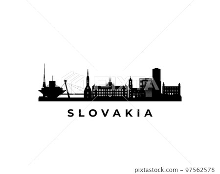 Vector Slovakia skyline.  97562578